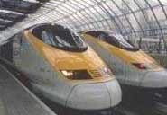 Eurostar高速火车向欧洲